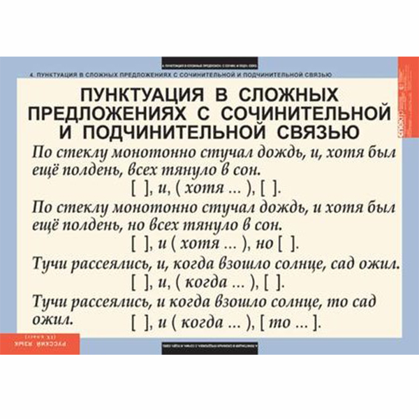 Таблицы демонстрационные "Русский язык 9 кл." 6216