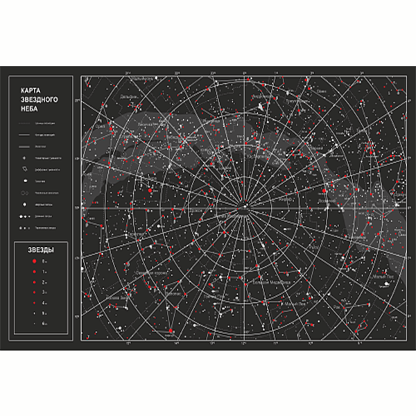 Карта звездного неба с подсветкой ШК-3890