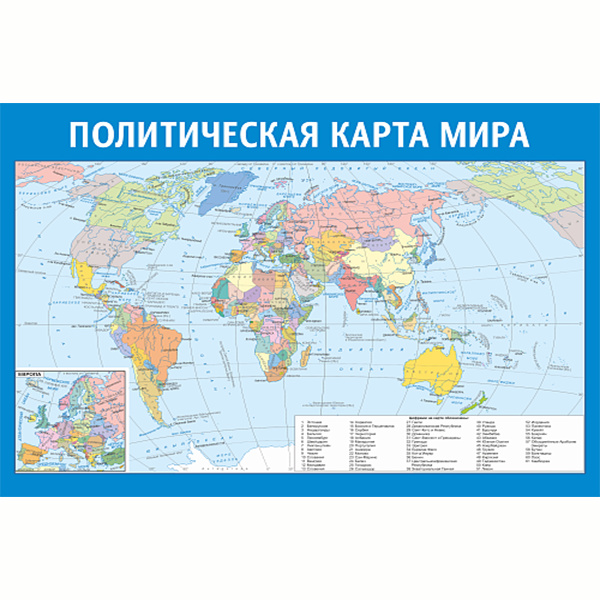 Стенд "Политическая карта мира" ШК-0828