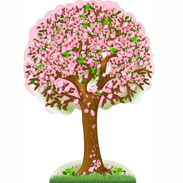 Стенд "Весеннее дерево" , резной, ДС-1591
