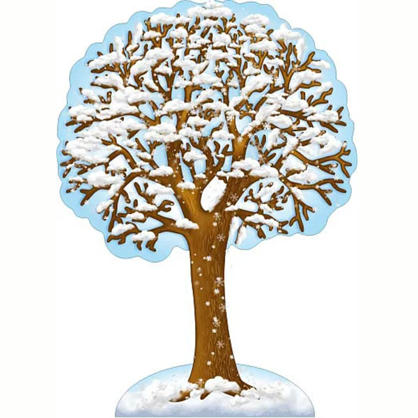 Стенд "Зимнее дерево", резной, ДС-1592